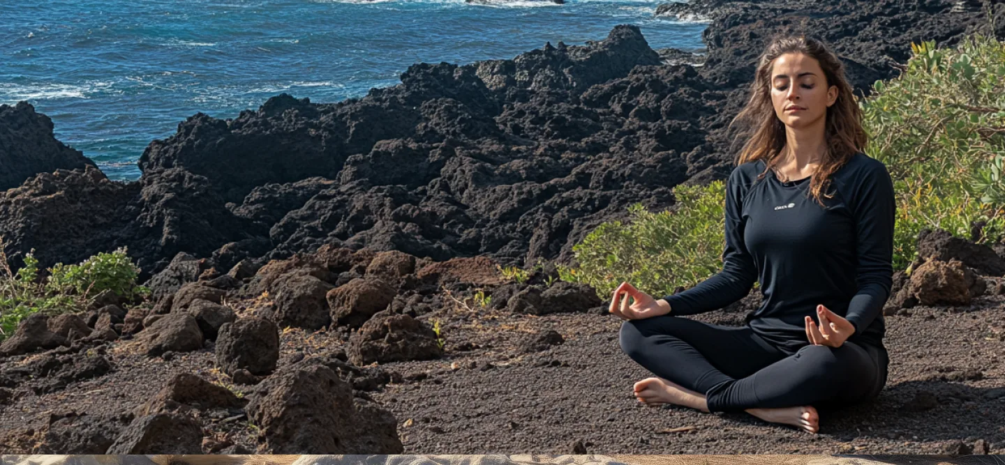 An expecting mother in a supported yoga pose