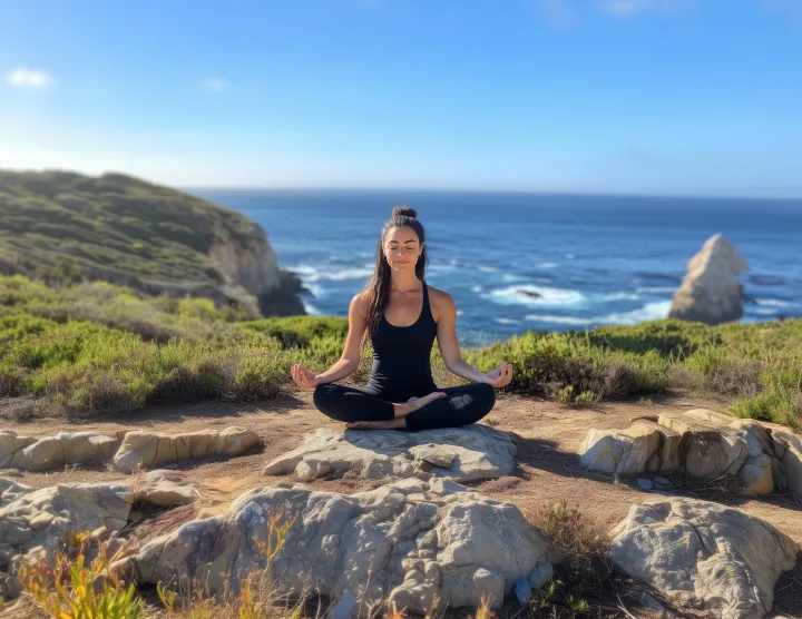 A seated meditation practice in soft daylight